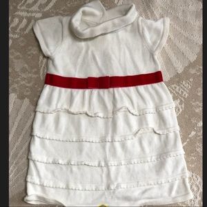 Janie and Jack Red white dress Christmas Holiday